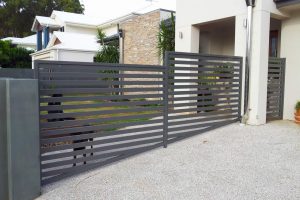 Sloping Open Slatted Fencing
